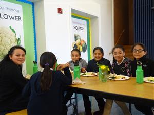 Peres elementary students enjoy The Conscious Kitchen menu Peres elementary students enjoy The Conscious Kitchen menu