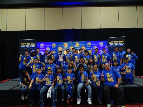 Grant Elementary students at the Peaceful Warriors Summit 