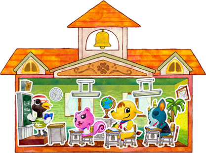  cute animals in a classroom 