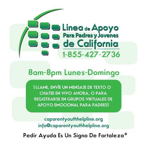 California Parent and Youth Helpline Espanol 